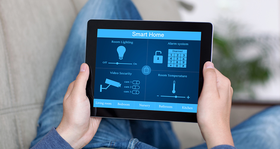 The ability to access and control security components from a mobile device is one of the top smart home trends in Wausau. Close-up of smart home security app.